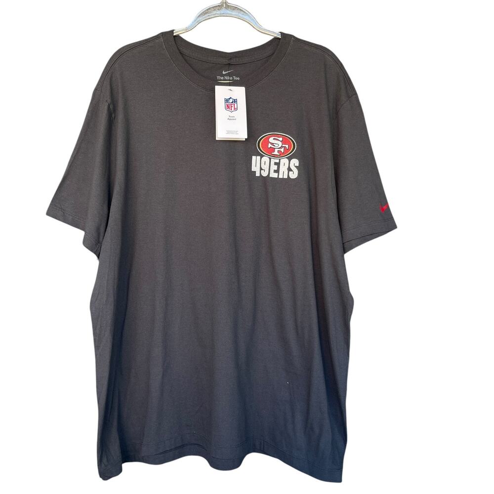 Nike Tee‎ San Francisco 49er Shirt Mens XXL Gray Football Faithful Niner Gang